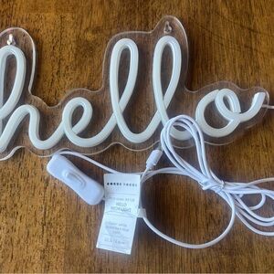 Blue Neon 'Hello' Sign BRAND NEW IN BOX